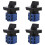 4X AC660V 25A 2-Pole 3-Position Momentary Plastic Rotary Changeover  +Black 1