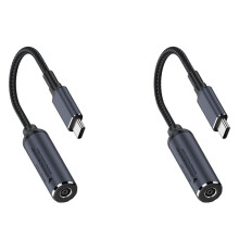 2X Female Input to USB C PD Male Power Charging Cable,100W DC4506 Type-C Charging Cable for Phones, Tablets,TWS