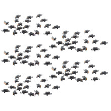 100Pcs 5V 0.3 A Size Black SPDT Slide for Small DIY Power Electronic Projects