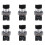 6X 22mm Latching 2 NO 3-Position Rotary Selector Select  ZB2-BE101C Black 1
