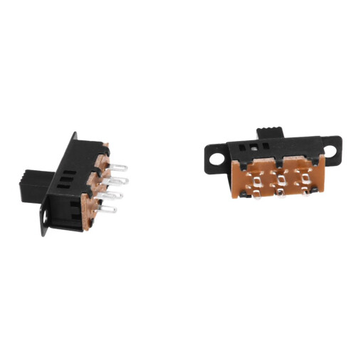 30Pcs High Knob 6 Pin 3 Position DPDT Panel Slide  0.5A 50V 2