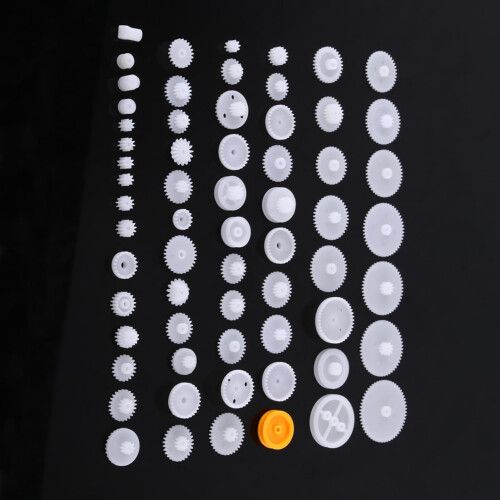 Plastic Gear Kit 64pcs Robot Gear Set with Multiple Ratios for DIY Car and Motor Projects 1