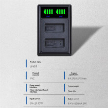 LP E17 LP-E17 LCD Dual Battery Charger for 250D 200D M3 M6 750D 760D T6i T6s 800D 8000D Kiss X8i Cameras