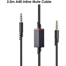 2X Headset Cable, 2.0M Inline Mute Cable Cord for Astro A10/A40 Gaming Headsets Ps4 Controller Headphone