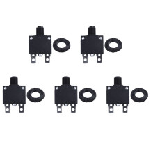 5X AC 125/250V 10A Circuit Breaker Thermal Overload Protector Black