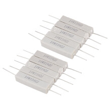 10 x 330 Ohm 5% 10W Watt Wirewound Ceramic Cement Resistors White