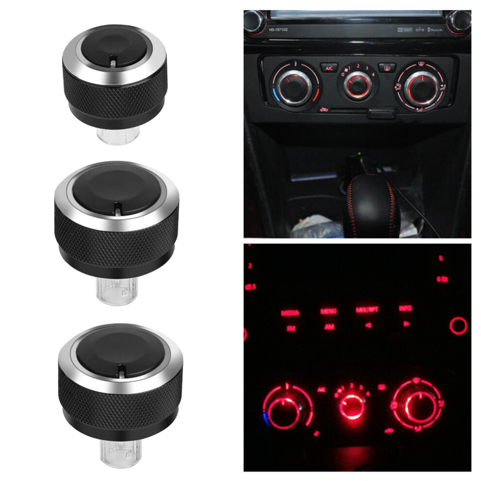 3X Aluminium Car Ac Knobs Golf 5 2005-2009 7293282686090