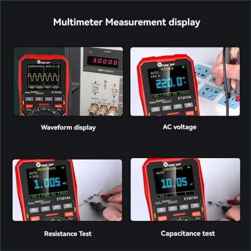 TOOLTOP 2 In1 Digital Multimeter Analog Band Width 2.5MS/S Sampling Rate Waveform Data Storage Oscilloscope Tester
