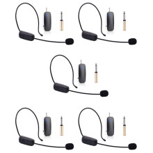 5X New 2 in 1 Handheld UHF Wireless Microphone Professional -Wear Mic Volume Amplifier for Speech Teaching