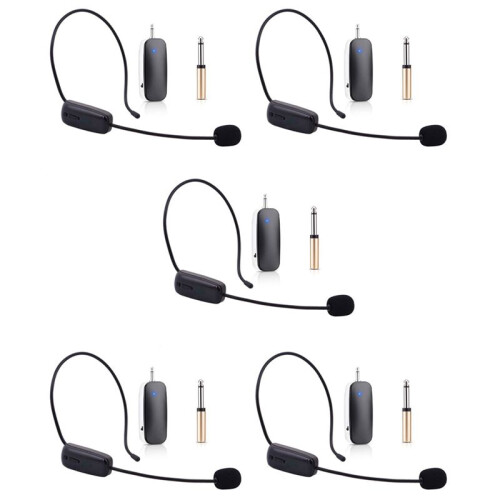 5X New 2 in 1 Handheld UHF Wireless Microphone Professional -Wear Mic Volume Amplifier for Speech Teaching 1