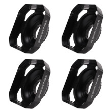 4 Pcs 37mm 72mm Lens Hood Detachable Wide Angle Lens Hood for Camera Camcorder Photography