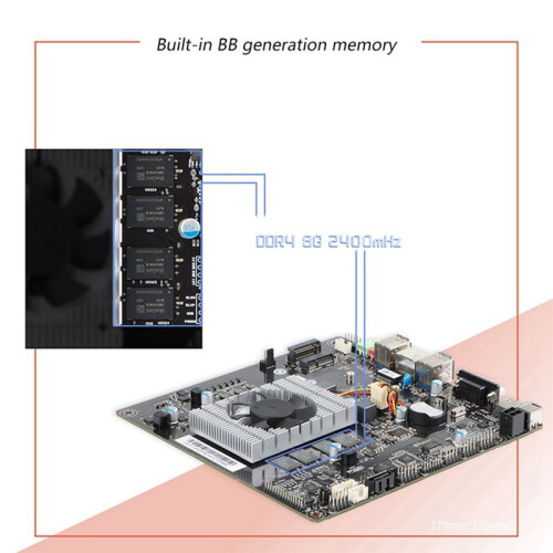 J4125 Embedded Motherboard, 2.7GHz DDR4 RAM, High Performance Quad Core Four Thread Computer Motherboard 2