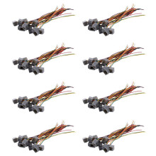 80 Pcs 616E 4P4C RJ9 Female Telephone Connector Adapter W 4 Wires 8cm