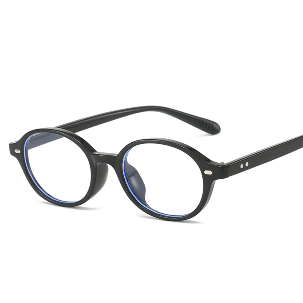 Roc-Electron (Bright Black) Uv Blocking Blue Light Glasses, Unisex Oval Frame