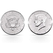 Jumbo Magic Coin 3 Inch Half Dollar for Appear Disappear Tricks and Coin into Bottle Effects