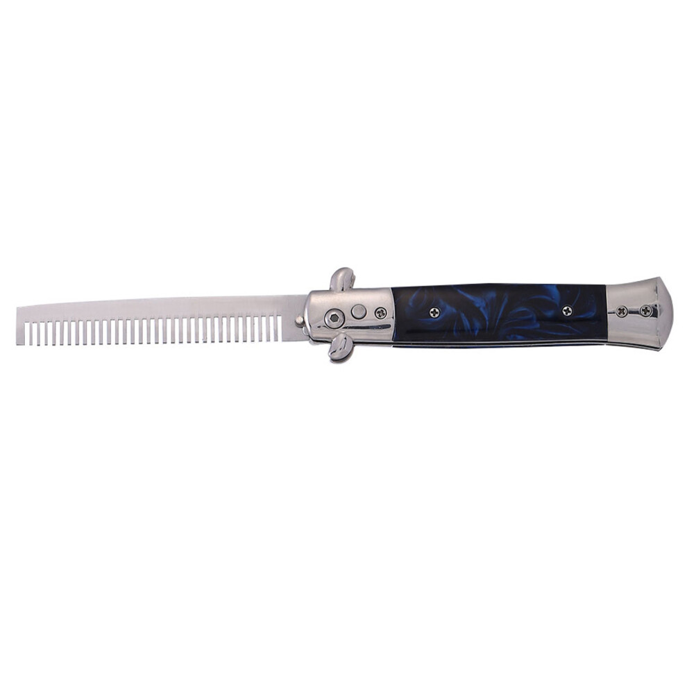 Blue Spring Foldable Switchblade Comb Â 22.5Cm, Collectible & Stylish
