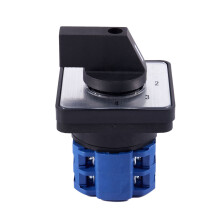 5X Interrupteur de Changement de Cam Rotatif de Controle Master A 8 Bornes A 5 Positions de 20A Noir + Bleu