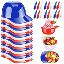 Casco de Béisbol Helado Snack Bowl 8 Oz Gorra de Béisbol Tazones Casco para Niños Chip Bowl Helado Sundae Cascos Paquete de 8
