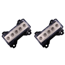 2X Power Distribution Block Splitter Car Audio Modified Power Amplifier Ground Wire Hub Negative Ground Junction Box
