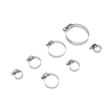 80pcs Hose Clips Pipe Clamps 8mm-51mm Stainless Steel Hoop Clamp Hose Clamp Set Automotive Pipes Clip Fixed Tool