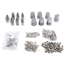7Sets Double Cap Rivets Dies Mould Tool for Hand Press Machine Size 5mm 6mm 7mm 8mm 9mm 10mm 12mm DIY Supplies