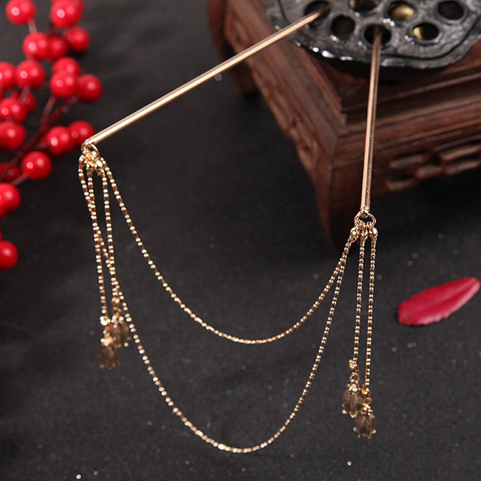Roc-Electron (3) Pearl Hairpin With Tassel For Women & Salon