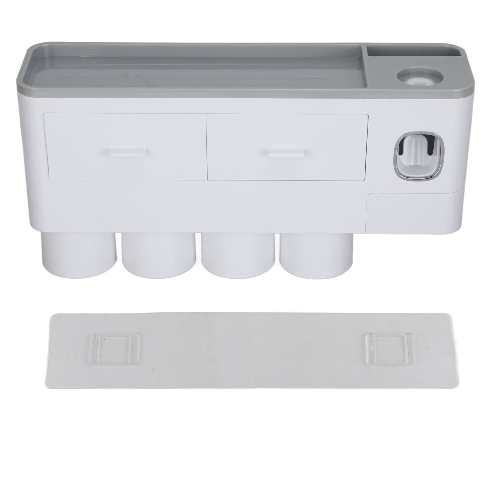 Wall-Mounted Toothbrush Holder with Auto Toothpaste