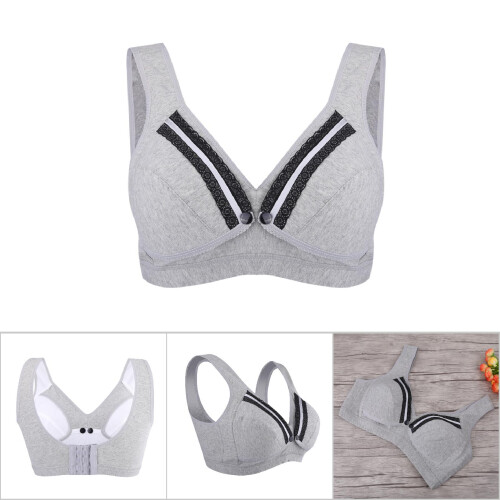 Wire Free Cotton Nursing Bra with 4 Row Closure 2