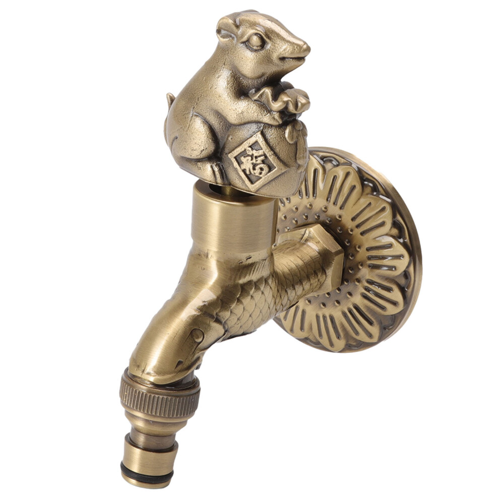 Antique Carved Bronze Copper Faucet G1/2In 9014198478535