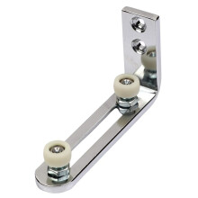 Guides de Plancher de Porte de Grange, Support de Cadre de Plancher Inférieur avec Roulements Lisses et Silencieux, Support Coulissant à Rouleaux