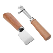 2PCS DIY Leathercraft Kit,Adjustable Leather Creaser and Leather Cutting Knife, Handmade Leather Trimmer Tools