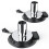 2pcs Polished Metal Desktop/Hanging Light Bulb Socket E26/E27 Lamp Base,Screw Light Bulb Extension Socket US Plug Silver 1