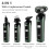 Electric Shaver LCD Digital Display Three- Floating Rechargeable   Waterproof Shaver Type-C Charge Silver 7