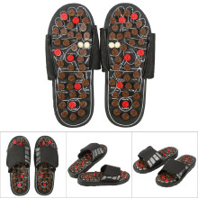 Portable Black Foot Massager Slippers 42-43 Rotating Eight Diagrams