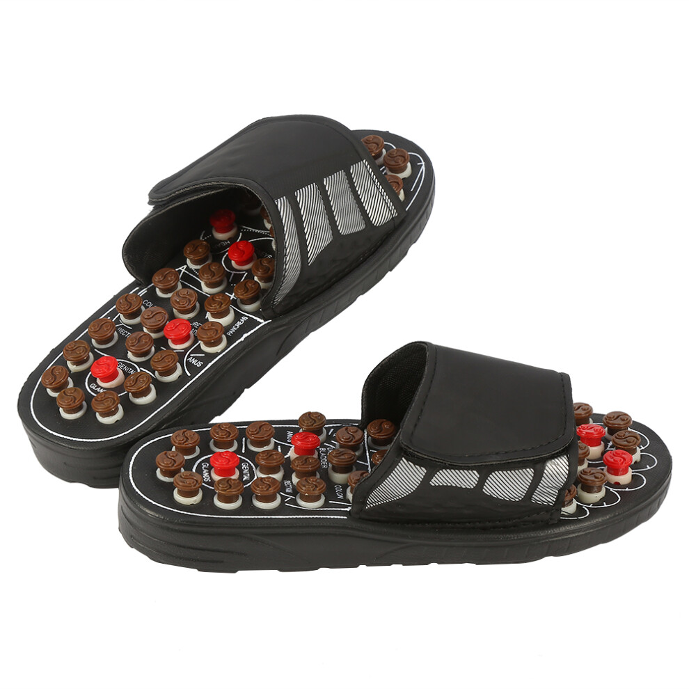 Portable Black Massage Slippers Shoes 44-45 Rotating Eight Diagrams
