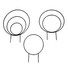 Set of 3 Indoor Round Plant Trellises for Climbing Houseplants Metal Frames for Potted Ivy,Outdoor Potted PlantSupport,A