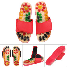 Blood Circulation Massage Slippers Red 39 Foot Relaxation Shoes