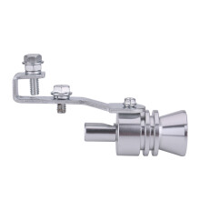 Sliver Turbo Sound Exhaust Whistle Muffler Auto Blow-off Valve L