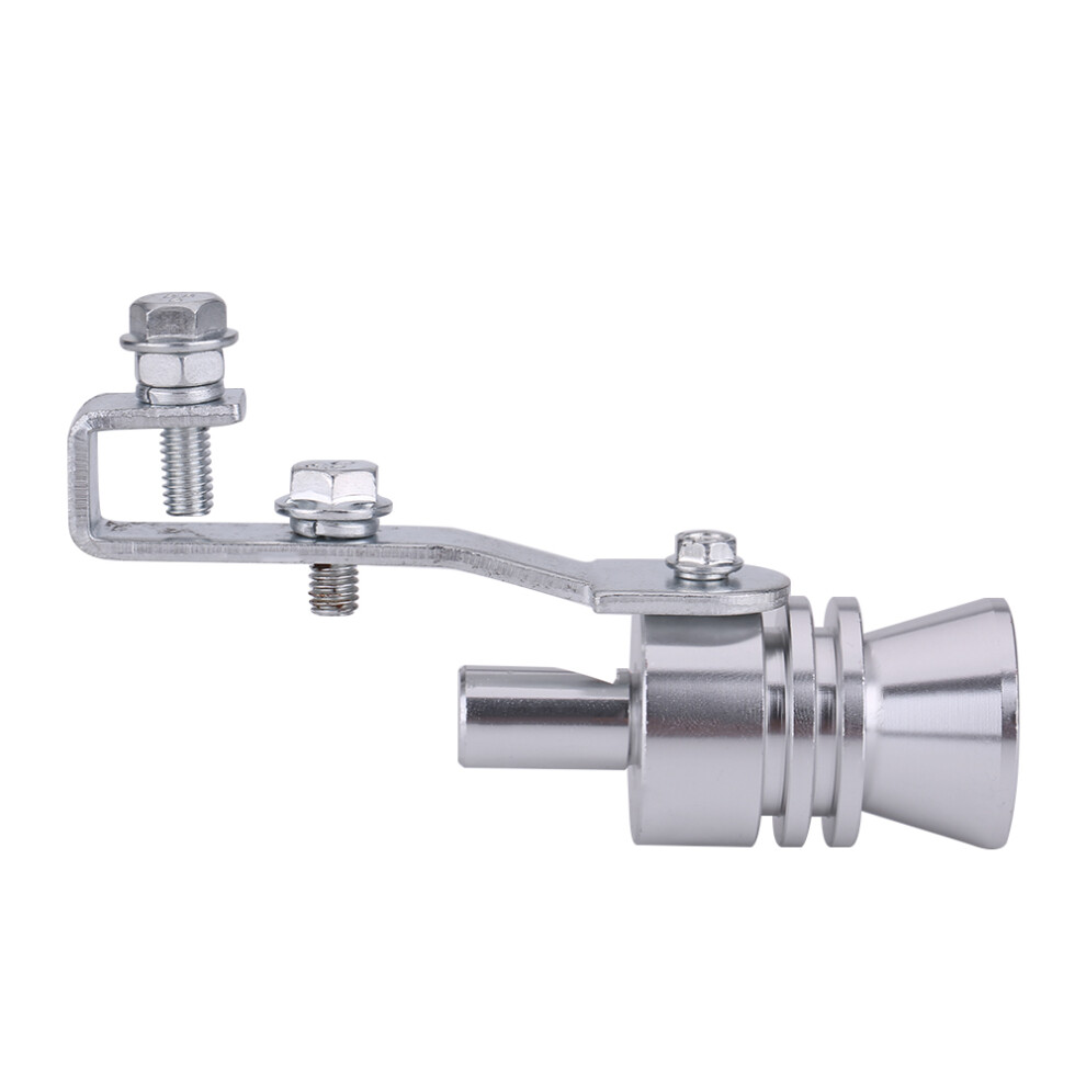 Sliver Turbo Sound Exhaust Whistle Muffler Auto Blow-Off Valve L 8391392918670
