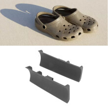 2 Stück Graue Schneeschieber-Schuhe Zubehör 15x5,8 cm PLA Befestigungen