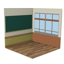 Classroom Organizer Backdrop Scene for Diecast Car Diorama Display and DIY Cabin Model Layout