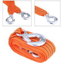 4 Meter Load 3 Ton Car Trailer Towing Rope Strap Tow Cable with Hooks.