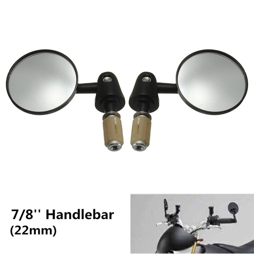 7/8ÂÂ 22Mm Aluminum Motorcycle Handlebar Rearview Mirrors, Convex, Foldable 6921393039719