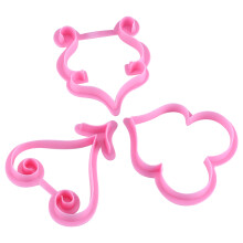 12Pcs Food Grade Pink Rose Flower Cake Cutter Set for Pastry and Fondant