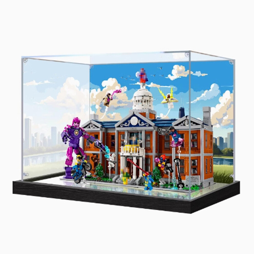 Acrylic Display Case Transparent Dustproof 3Mm Background Showcase For 76294 Xmen Xmansion 9092120024715