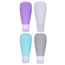 4pcs Silicone Travel Bottles, 90ml Refillable Toiletry