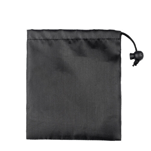 Trekkoordtas van 210D polyester, 25x30 cm, zwart