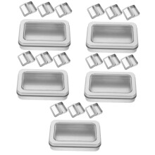 Trading Card Storage Box with Clear Window, Durable Plastic Case Pack of 5 for Cards and Jewelry