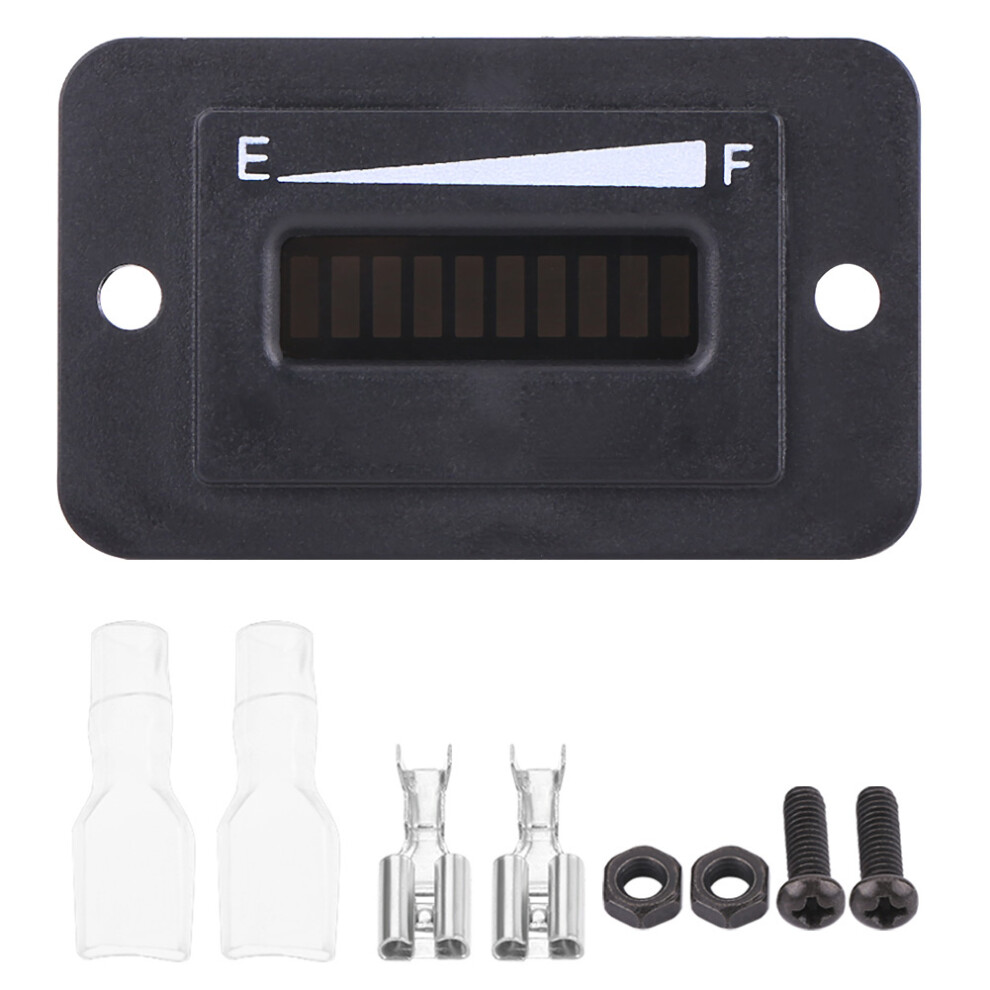 12V/24V Led Battery Indicator Meter Gauge For Golf Cart - Black 4931389251768