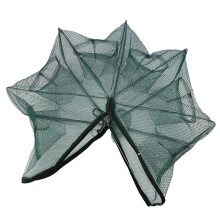 6 Holes Automatic Fishing Net Shrimp Cage Nylon Foldable Crab Fish Trap Cast*